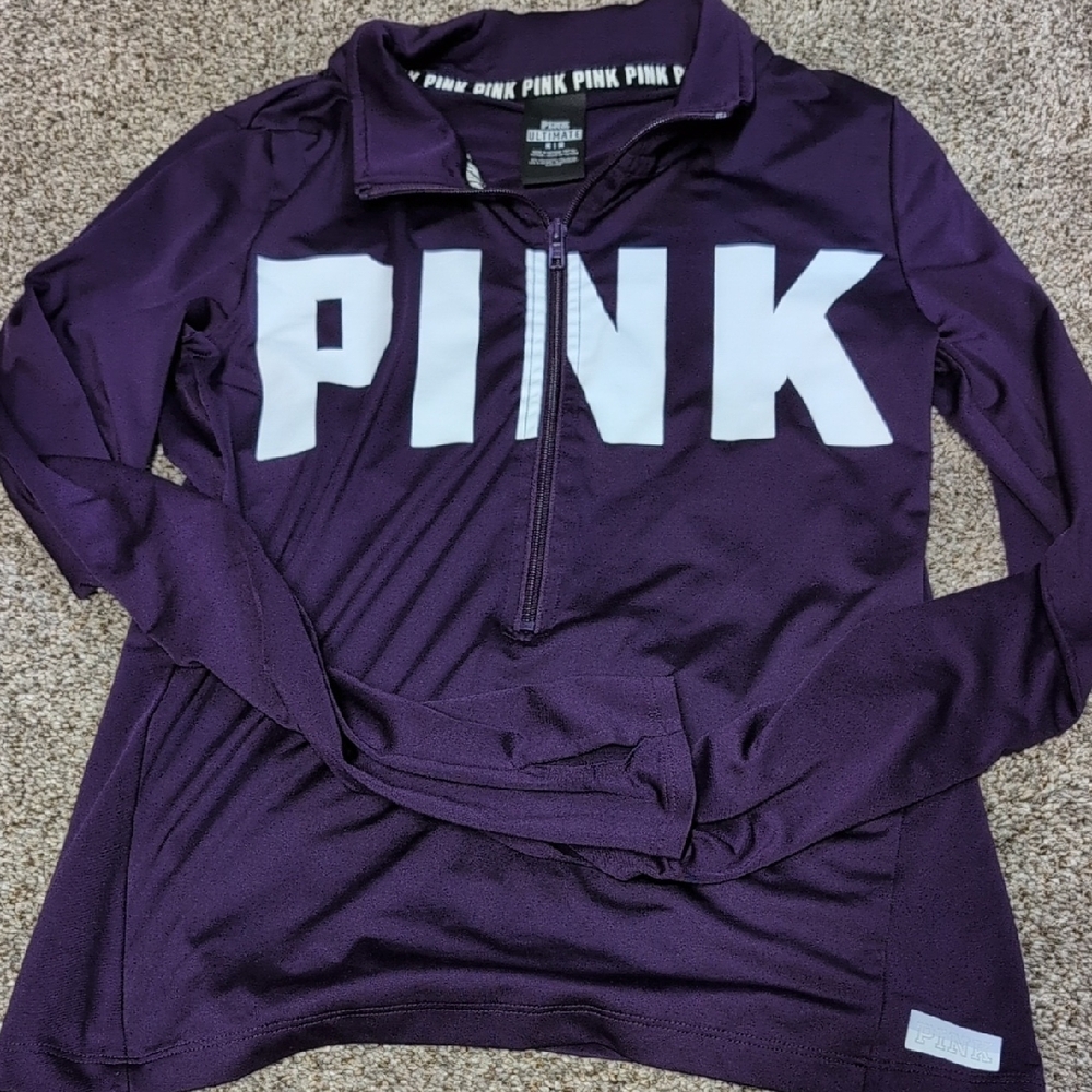 PINK Victoria's Secret Purple Zip Pullover